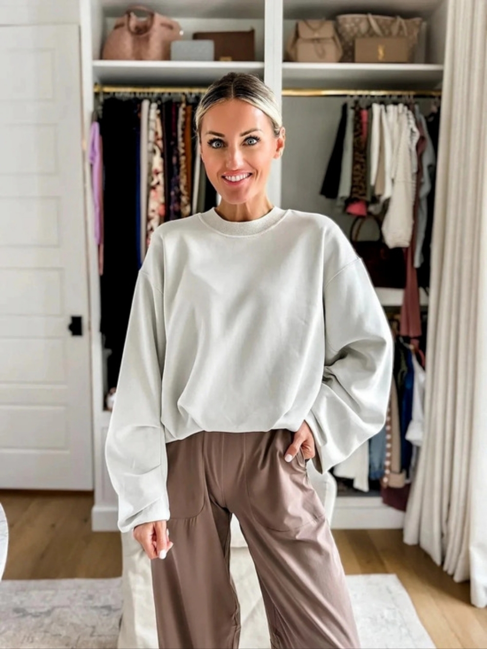 Lululemon Softstreme Voluminous-Sleeve Pullover Sweatshirt White